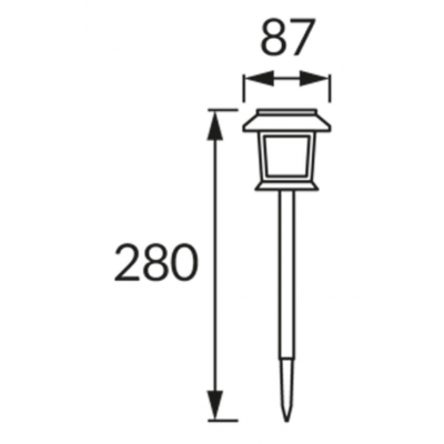 Lampa solarna LED PARK LED 0,04W BLACK CW (04782)